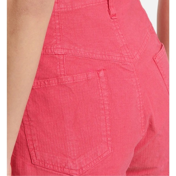 Isabel Marant Deversonbb High Waist Linen Blend Shorts NWT Raspberry - Picture 13 of 13
